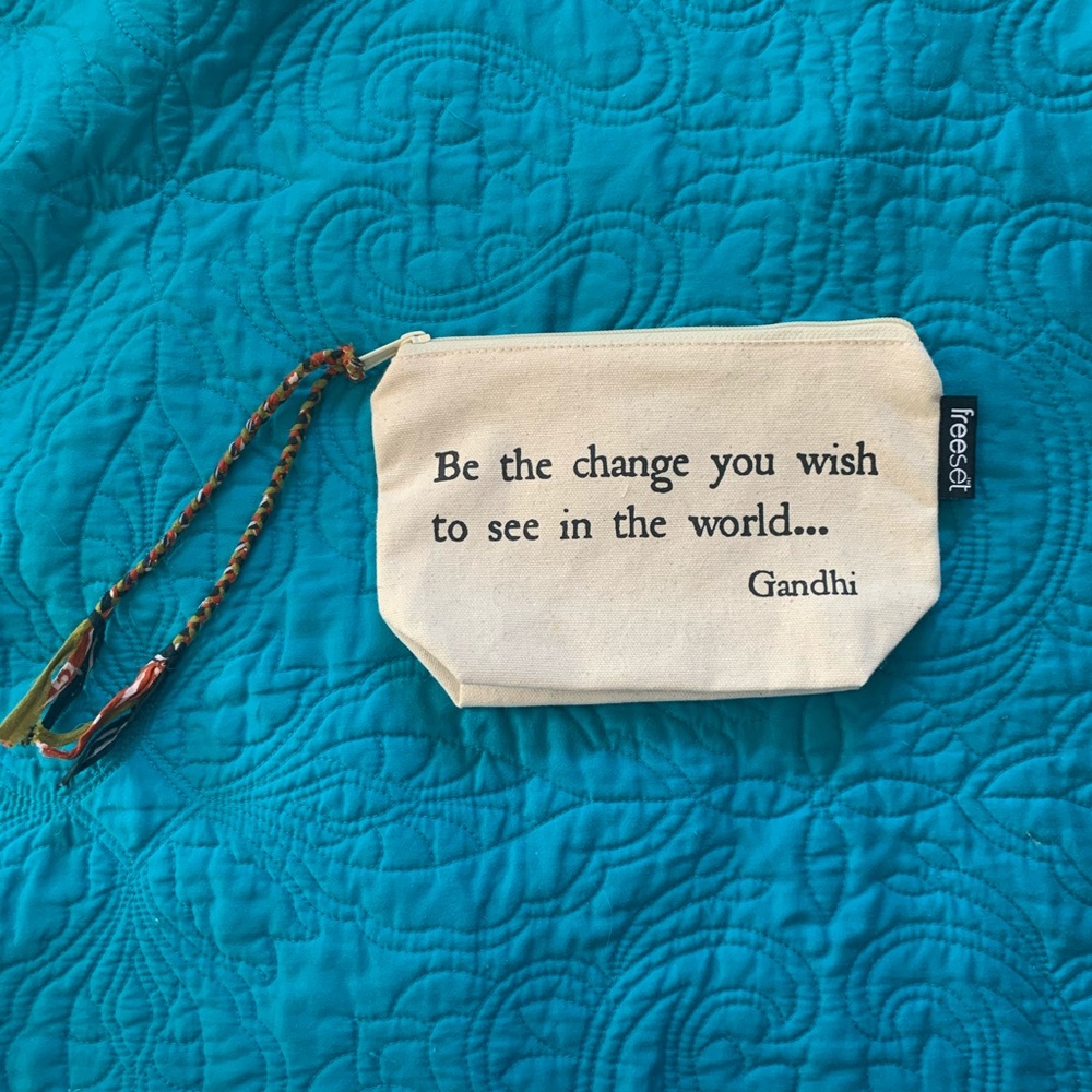 “Be the change” canvas bag